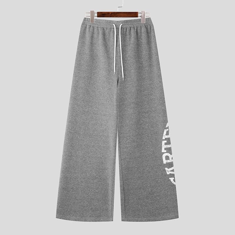 

INCERUN Чоловічі широкі брюки з принтом на еластичній талії. Повсякденні спортивні штани XL