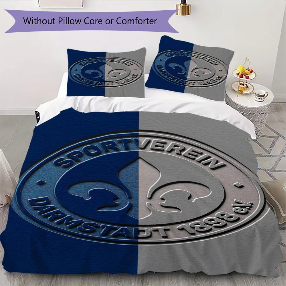 Juego de Ropa de Cama con Patrón SV Darmstadt 98 Funda Nórdica Funda de Almohada Decoración del Hogar Regalo de Cumpleaños (1 funda nórdica + 2 fundas de almohada sin relleno.)91