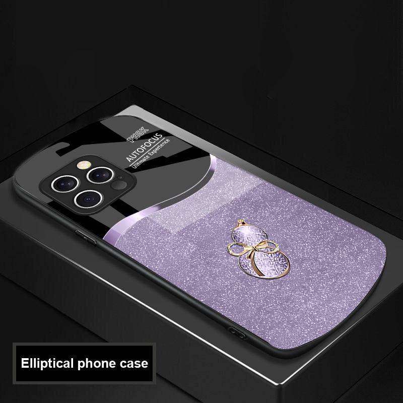 Verlauf Kürbis Von Applesr Für IPhone 16 Pro Max 15 Pro 14 13 12 Mini 11 XS Max XR 7 8 Plu SE 2022 Elliptische Glas Handyhülle