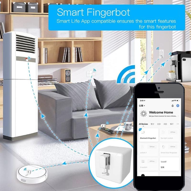 Fingerbot Smallest Robot APP Control for Smart Mechanical Arms Bluetooth-compatible Connection Intelligent Home System