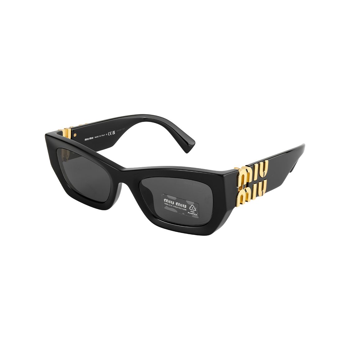 

Miu Miu Logo Frame Butterfly Sunglasses Women sunglasses Black SMU09W-E1AB-F05S0-C-053 Basic Packaging-Eyeglass Case+Box