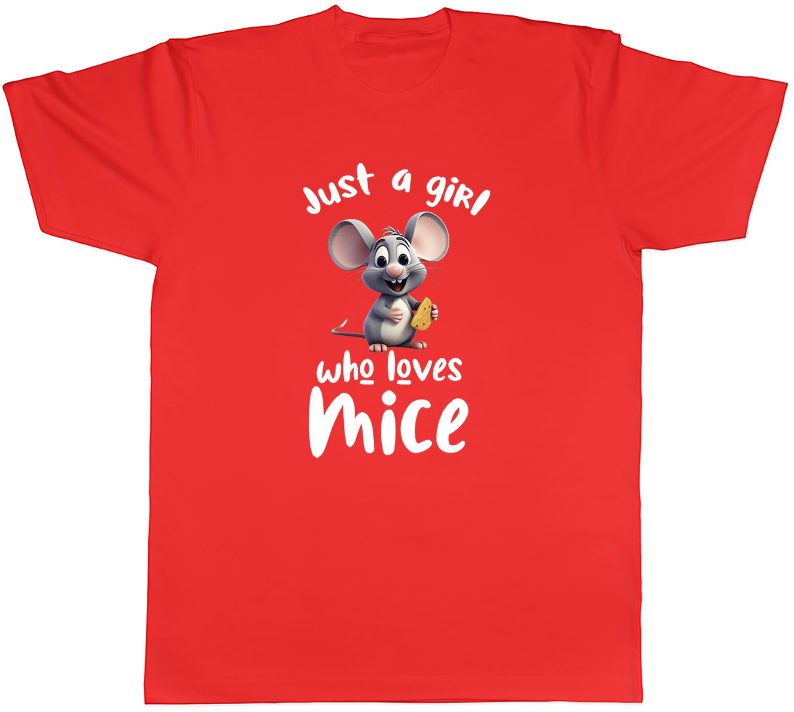 Just a Girl Unisexs TShirt Who Loves Mice Mouse Rodent Rat Tee Gift S