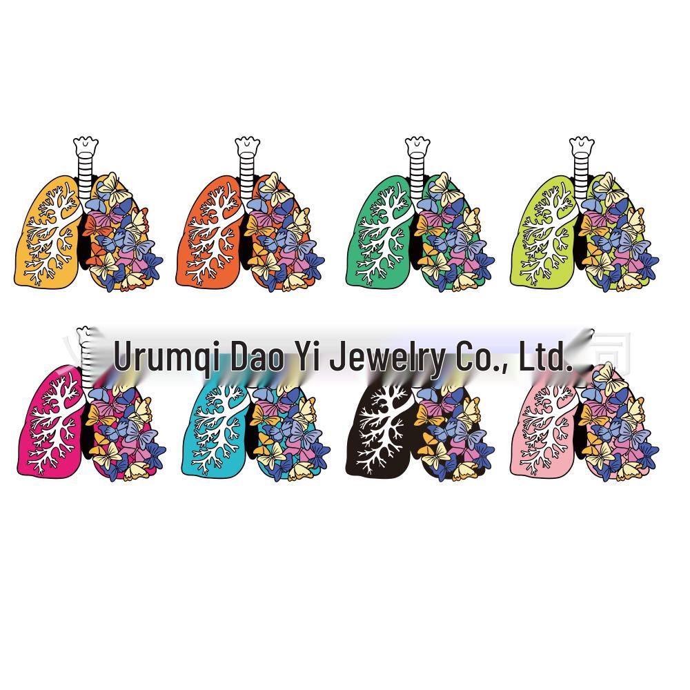 

Акриловые двусторонние серьги-подвески в виде бабочек и брелок-шарм. 7