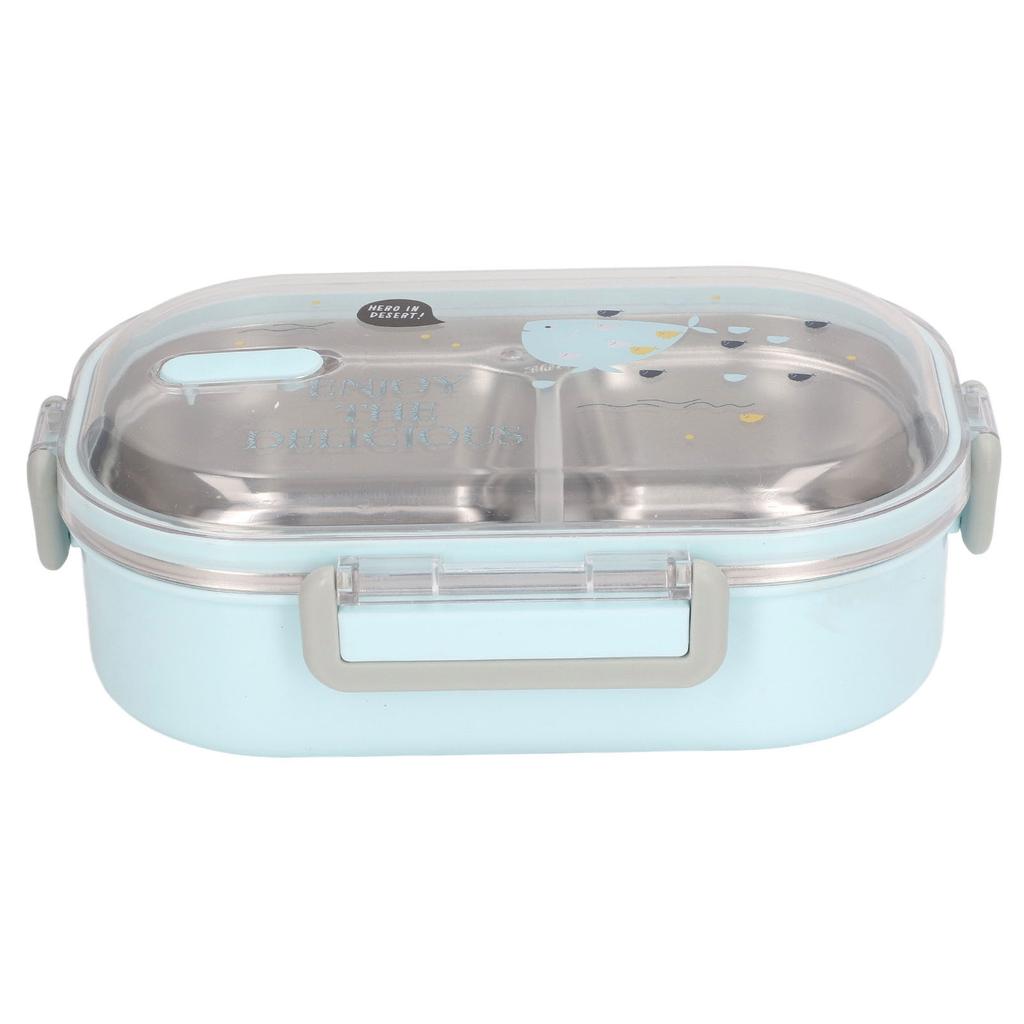 304 Stainless Steel Lunch Box Compartment Liner Thermal Insulation Bento Lunch Box Illustration Style Leak Proof