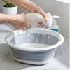 Silicone Foldable Wash Basin with Hook Travel Portable Basin Collapsible Bucket for Home Bathroom Washbowl Hanging Bath Basins
