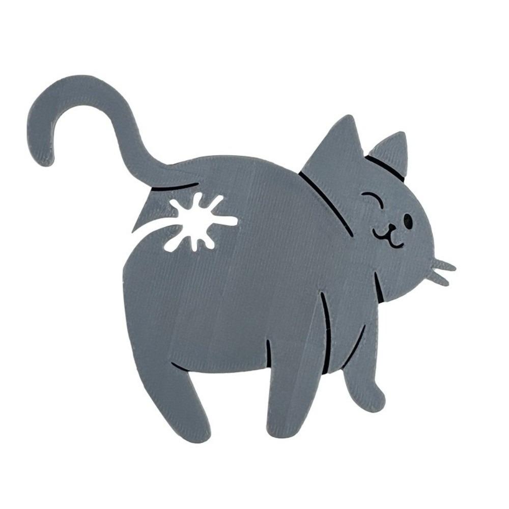 

Cute 3D Printed Bread Bag Clip Cat Butt Kitchen Gadget Snack Bag Sealing Clip Novelty Food Storage Bag Clip For Cat Lovers светло-серый