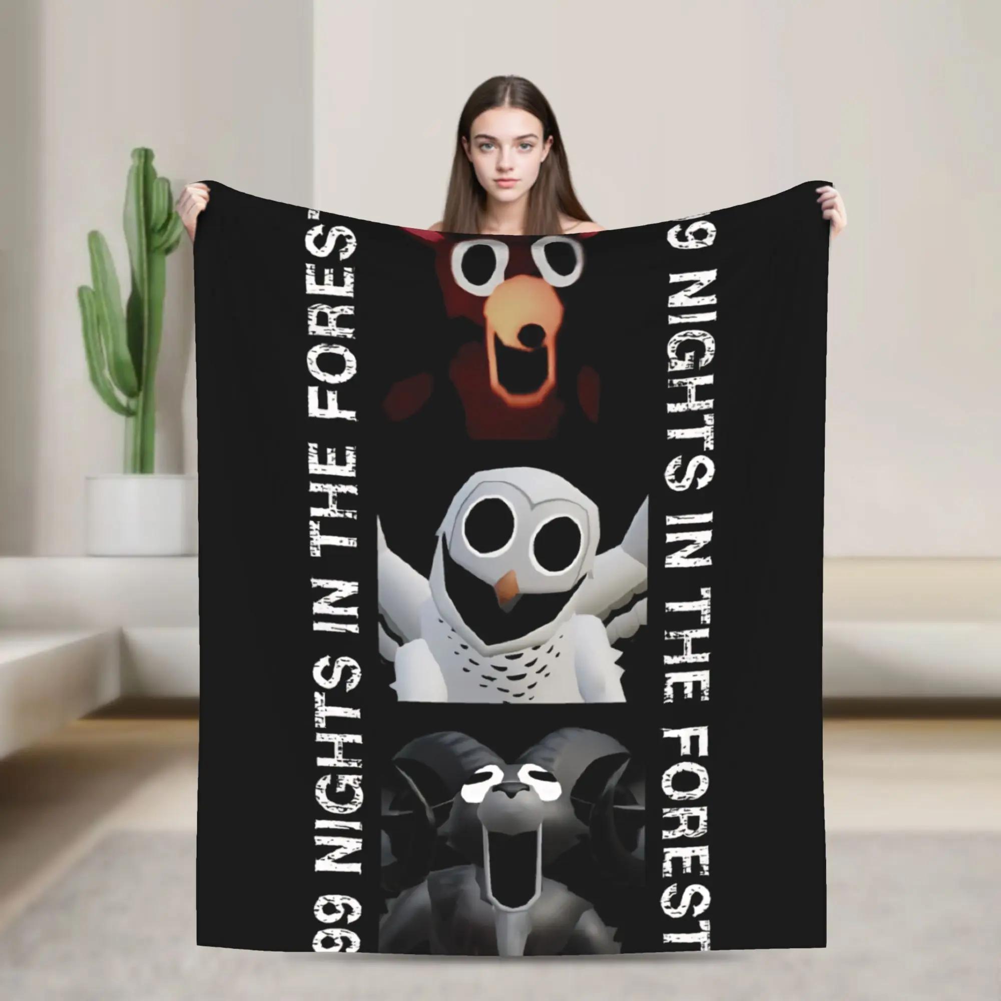 Nights in the Forest Game Flannel Throw Blanket for Home Decor Travel Bed  Soft Warm Quality Bedspread 100x150cm