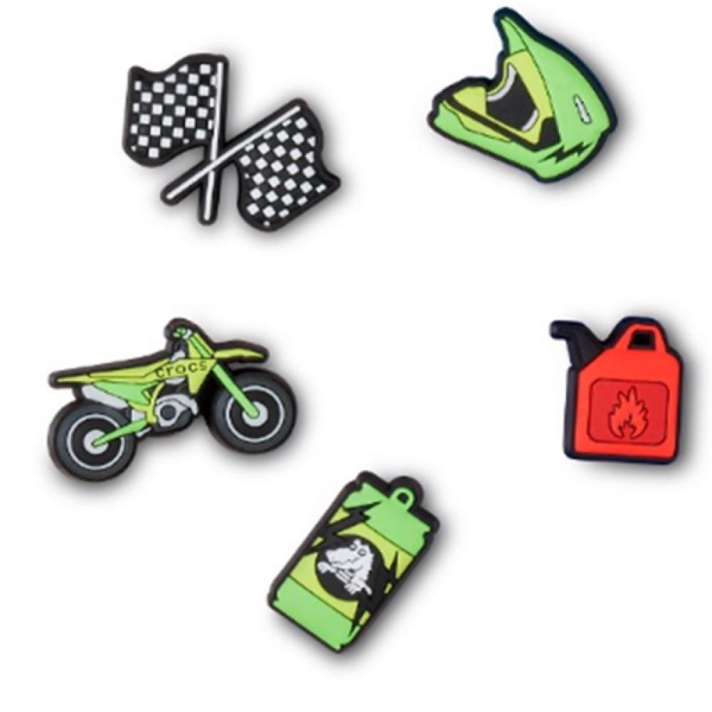 

Crocs Dirt Bike Zibbitz Set Of 5 10011158 FREE