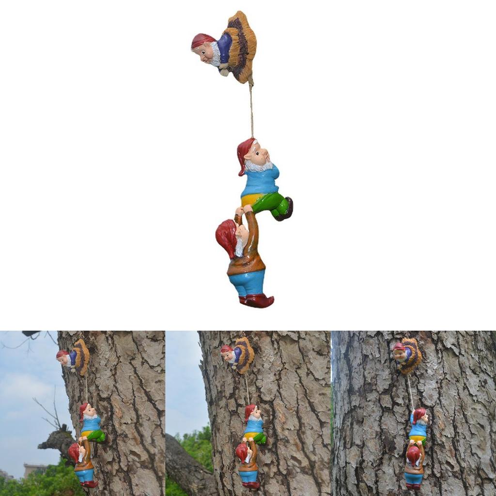 Creative Garden Decoration Micro Dwarf Climbing Figurine Made Of Durable Resin Material