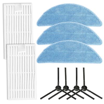 Ensemble de lingettes pour serpillière Filtres pour aspirateur Brosse de nettoyage efficace Ensemble de brosses Efficacité de capture de la poussière Lingettes microfibres pour serpillière