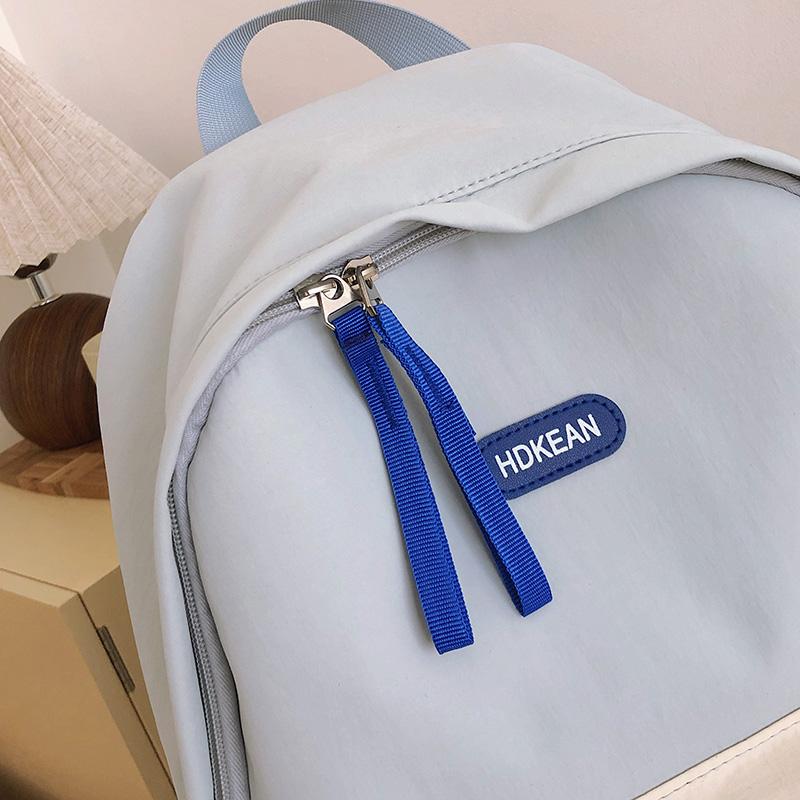 Middle School Student Contrast Color Schoolbag Women's Computer Backpack Lightweight Backpack