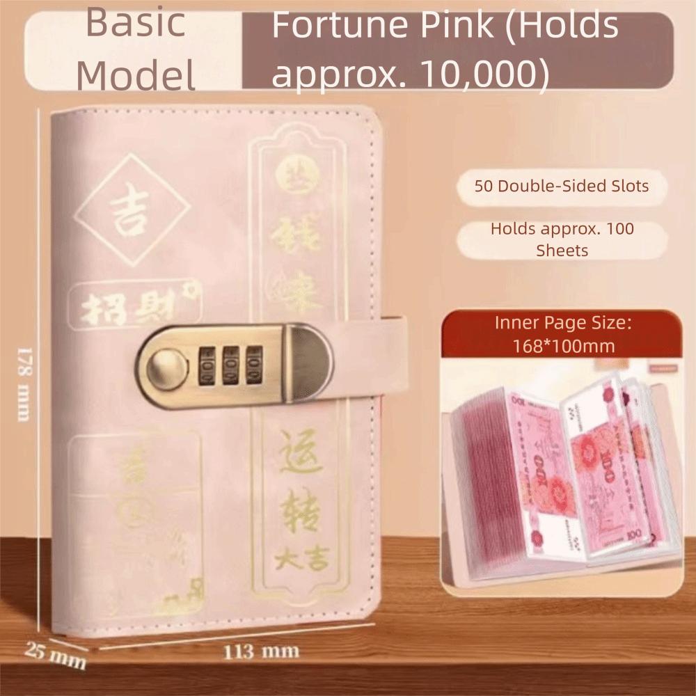 Large Capacity 100 Envelopes Money Saving Challeng PU Savings Challenges Book  for Couples