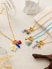 INS style handmade DIY multi pendant necklace, neckchain, pearl heart jewelry, gold-plated and color preserving