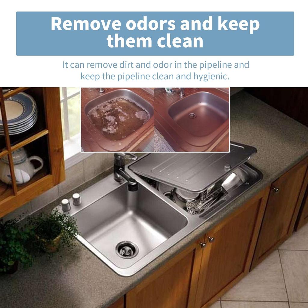 Jue-Fish Drain Cleaning Powder 100g - Unclogging, cleaning, and deodorizing toilet, sewer, kitchen, and sink drains.