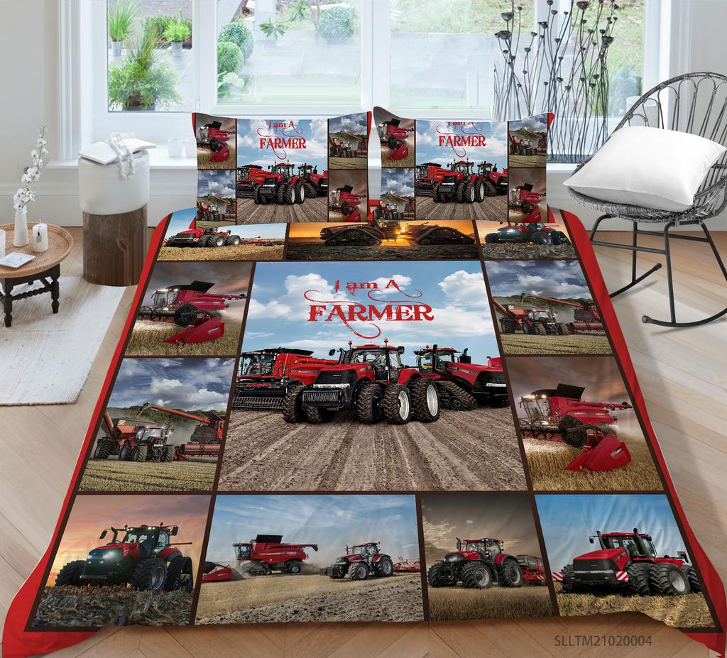 Car Series Printed Bedding Single Double Bed Full Size Pillowcase and Quilt Cover 2 or 3 Comfortable Home Decoration for Boys and Men Car Lovers Room