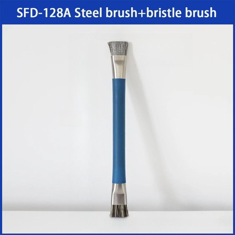 Anti-Static Dual Head Mobile Motherboard Cleaning Brush IC Pad Hard Brushing Welding Oil Removal Tool for Electronic Repair