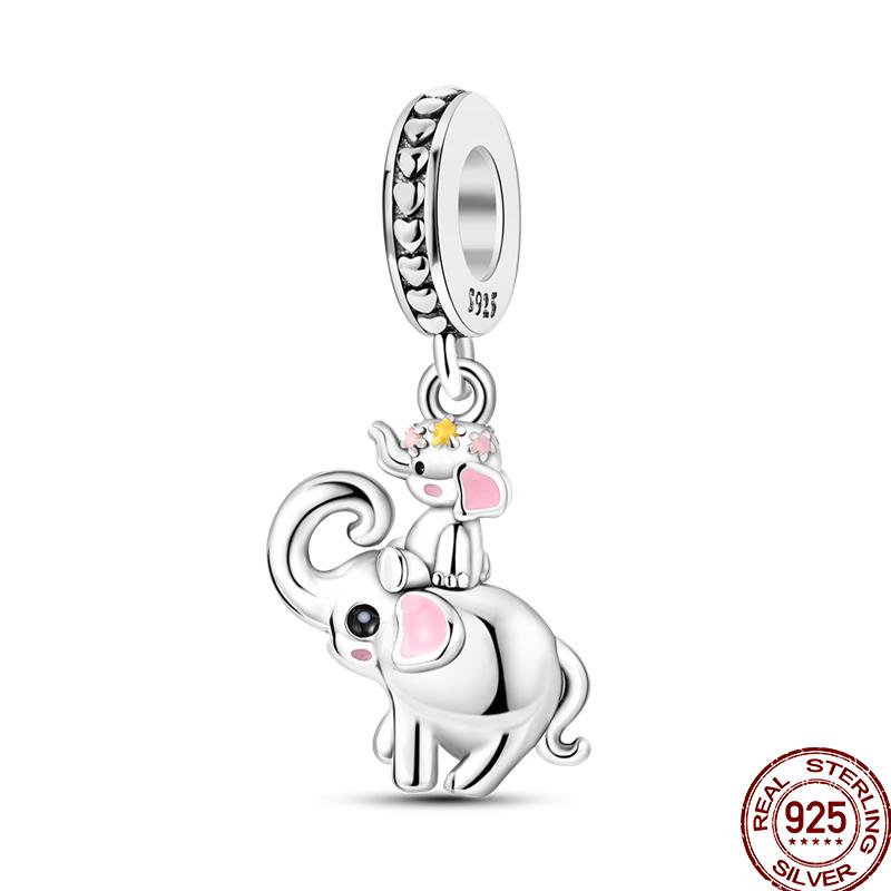 100% Copper Cute Pet Animal Owl Cute Puppy Pink Kitten Charm Beads Suitable For 3Mm Original Bracelet Diy