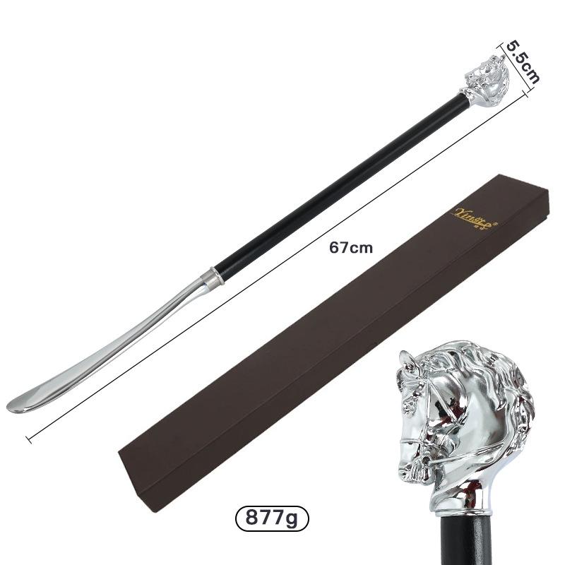 Maximilian Luxury Shoehorn with Metal and Wood Handle for Home or Hotel Use