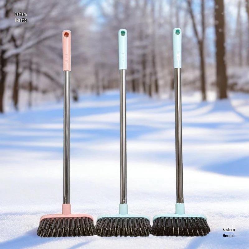 Bathroom & Floor Gap Cleaning Brush with Long Handle - Hard Bristle for Carpet & Toilet Cleaning