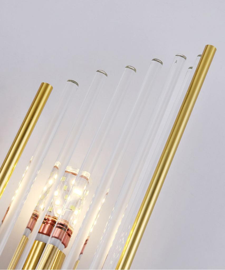 LED Stainless Steel Beveled Glass Wall Sconce for Hallway, Study and Bedroom Home Decor, Bedside Lamps, Decorative Lamps