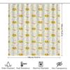 Vintage Style Floral Smiley Face Shower Curtain Waterproof Decoration For Bathroom Accessories White Yellow Flowers Pattern