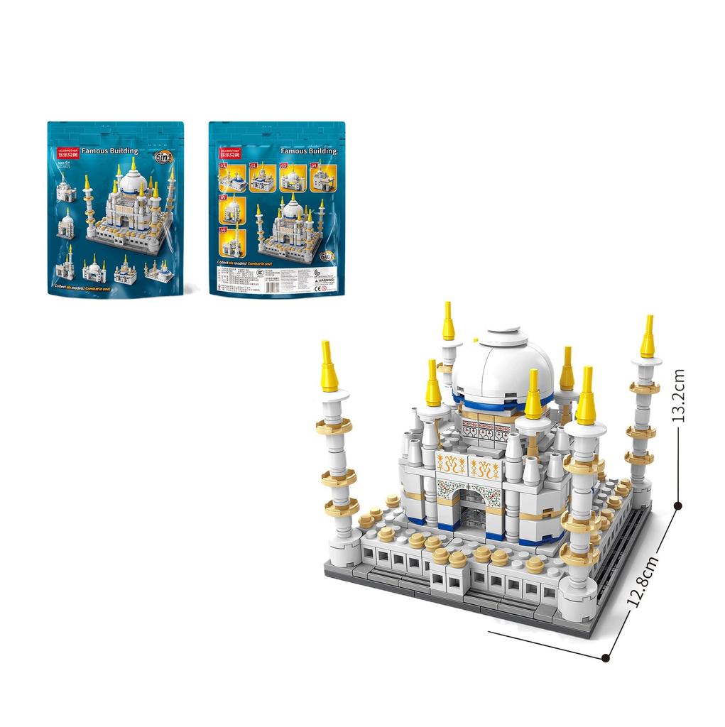 Arhitectură DIY Taj Mahal Thailanda Castel Vedere Stradală Kit Blocuri de Construcție Cărămizi pentru Fete Model Film Clasic Jucării pentru Copii