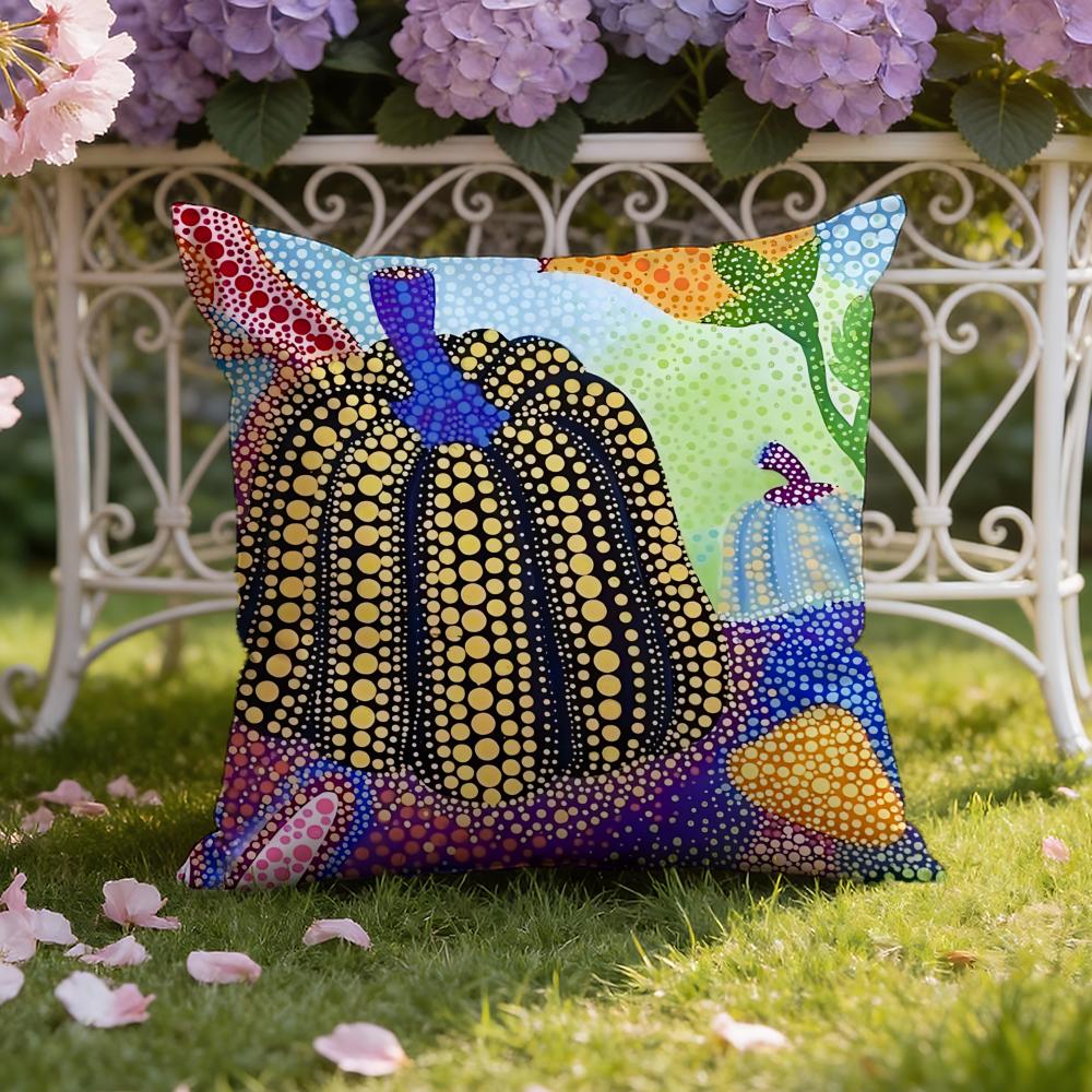 

Y-Yayoi K-Kusama Abstract Art Pumpkin Cushion Cover Home & Car Dual-Scene Pillow Cover: Reversible for Premium Comfort 30cmx30cm