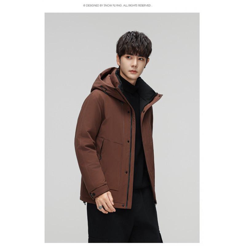 Winter New Down Jacket Men's Jacket Hooded Casual Versatile Warm and Cold-proof Clothing Outdoor Jacket