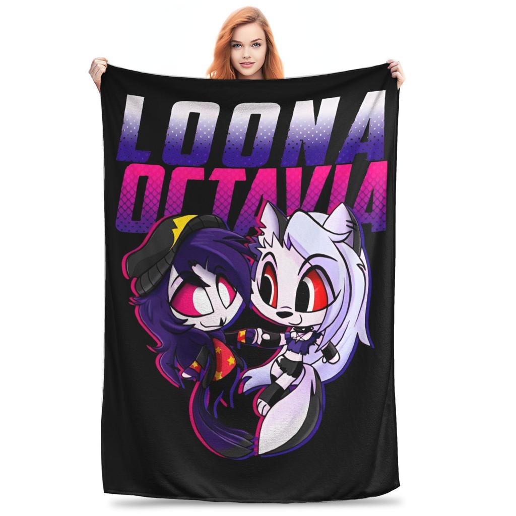 Loona Wolf Flannel Throw Blankets  Blanket for Home Travel Warm Bedroom Quilt