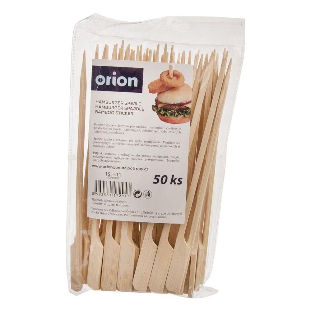 Bamboo burger toothpicks 15 cm 50 pcs.