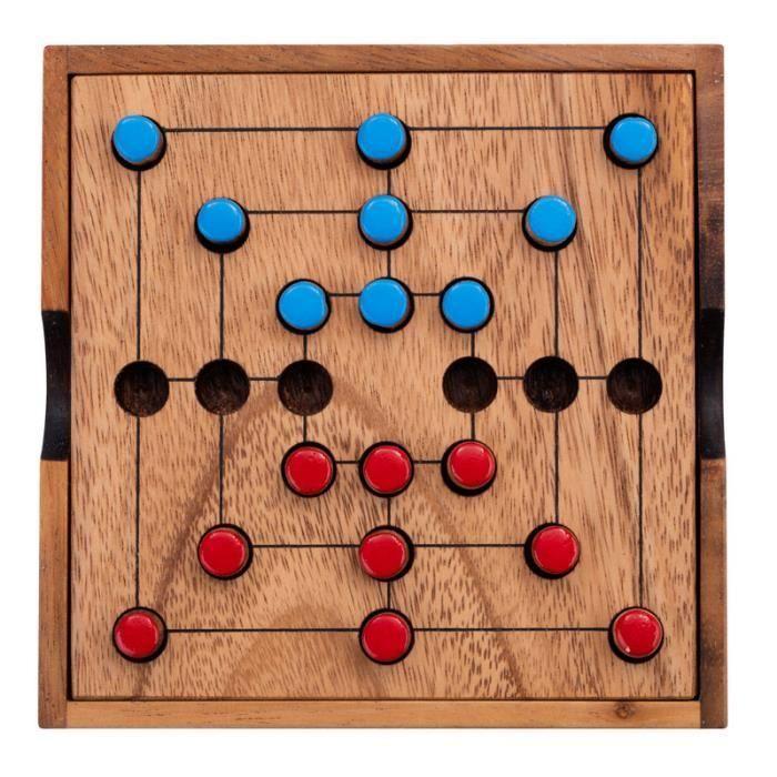 Brettspiel - ENGELHART - Damespiel - Mühle - Neun-Männer-Morris - Ökologisch - 2 Spieler