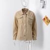 Polo Collar Woolen Coat Women's Casual Long Sleeved Top Solid Color Single Breasted Commuting Loose Jacket Autumn Winter New Fashion