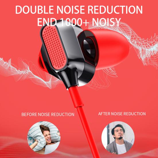 Wired Earbud Stereo Surround High Clarity Calls Playing Games Listening To Music Bass 90 Degree Bend Plug Wired Headset Men Accessories