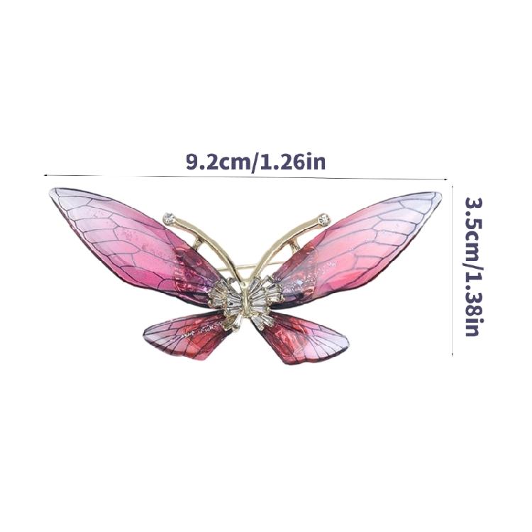 Lightweight Crystal Acrylic Butterfly Pin Versatile Wardrobe Accessory For Casual Professional Or Evening Attire