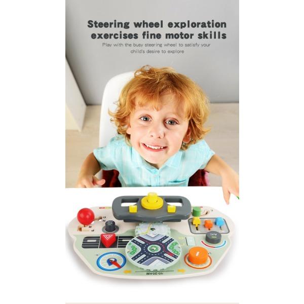 Early Education Children Steering Wheel Busy Board Educational Baby Learning Toys Montessori Table Games