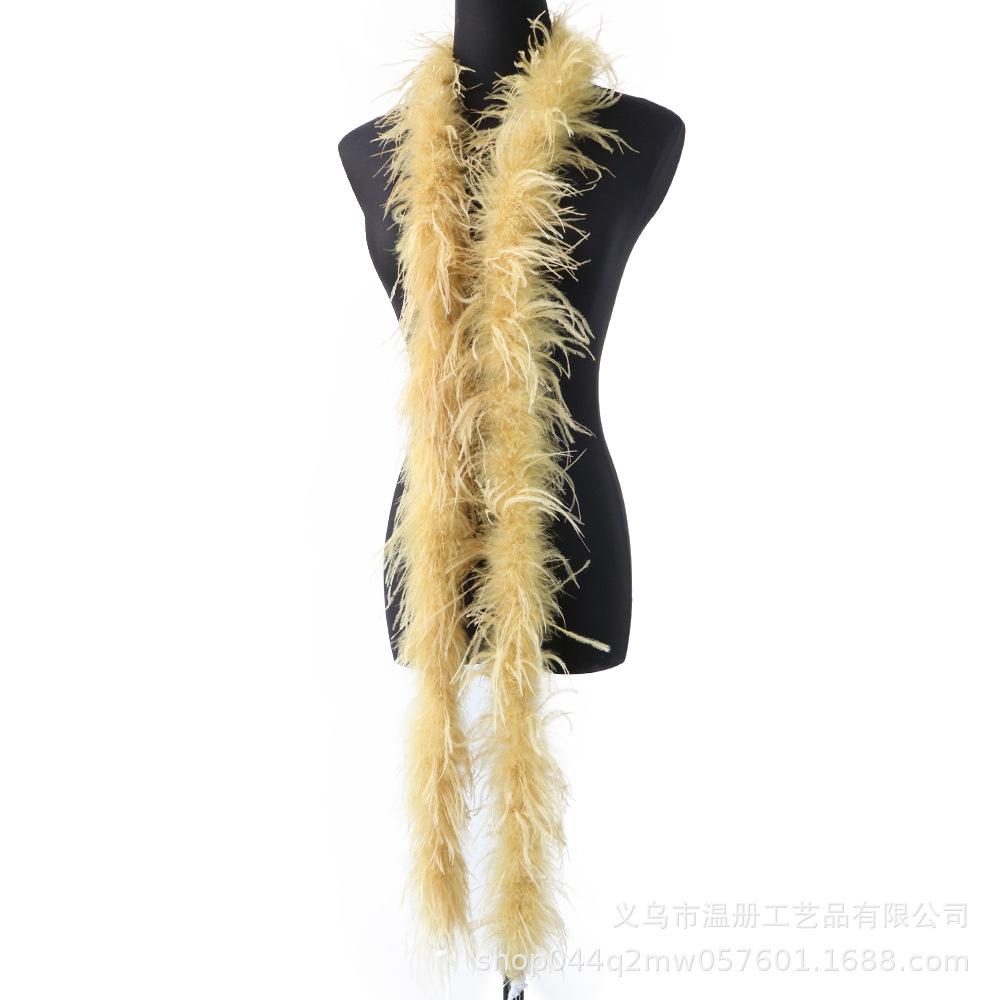 South African Ostrich Hair Top Performance Dress Raw Material Feather Top Diy Hat Scarf Down 2 Meters
