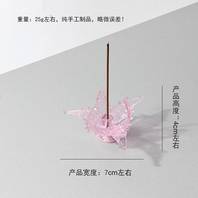 Handmade Flower Ceramic Incense Holder, Artificial Crystal Glass Foam Incense Sticks Holder  Artistic Iris Flower Gift for Women