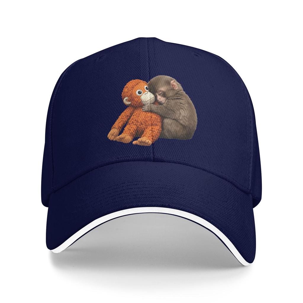 Summer Cute Baby Monkey Punch Baseball Cap Outdoor Gym Casual Design Sun Trucker Hat Couple Women High Quality Snapback Cap