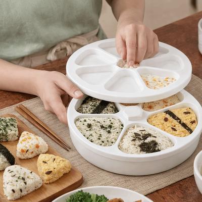 6 Grids Sushi Press Japanese Style Onigiri Mold Practical Triangle Sushi Mold  Japanese Cuisine