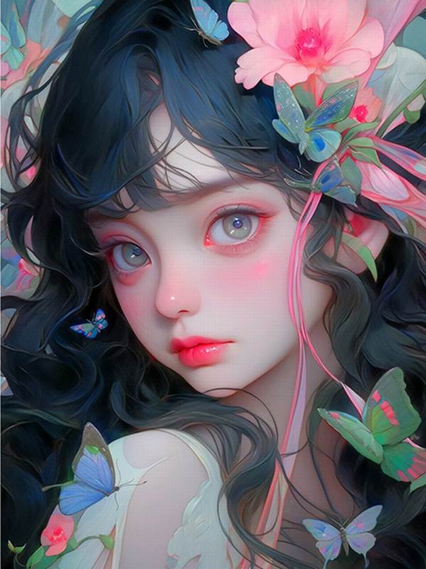 Κινούμενα Σχέδια Κορίτσι Ζωγραφική με Διαμάντια Νέες Αφίξεις DIY Πλήρης Τετράγωνη Στρογγυλή Τρυπάνι Στρας Κέντημα Λουλούδια και Πουλιά Μωσαϊκό Κιτ Σταυροβελονιάς Διακόσμηση Τοίχου