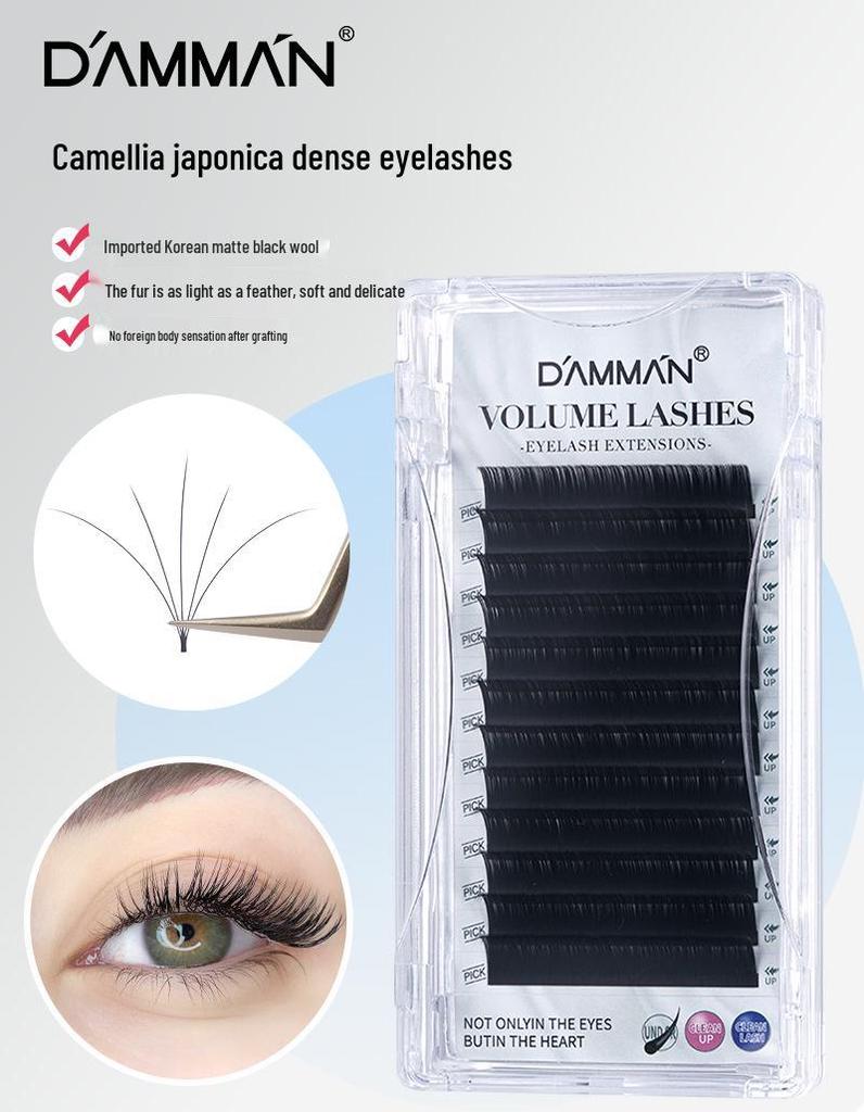 Thai Manga 0.05 Camellia INS Style Blooming Eyelashes - Durable, Non-Dispersing, Single or Multi Pick