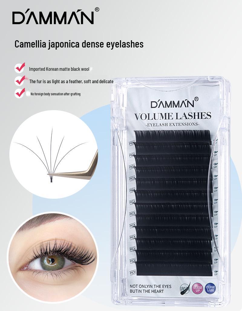

Thai Manga 0.05 Camellia INS Style Blooming Eyelashes - Durable, Non-Dispersing, Single or Multi Pick 0.05 Thickness B (New Packaging Slide Box)