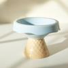 Ceramic Cat Bowl Pet Bowl Ice Cream Bowl Tall Foot Slant Mouth Neck Protector To Prevent Overturning Cat Food Bowl Drinking Bowl Dog Bowl