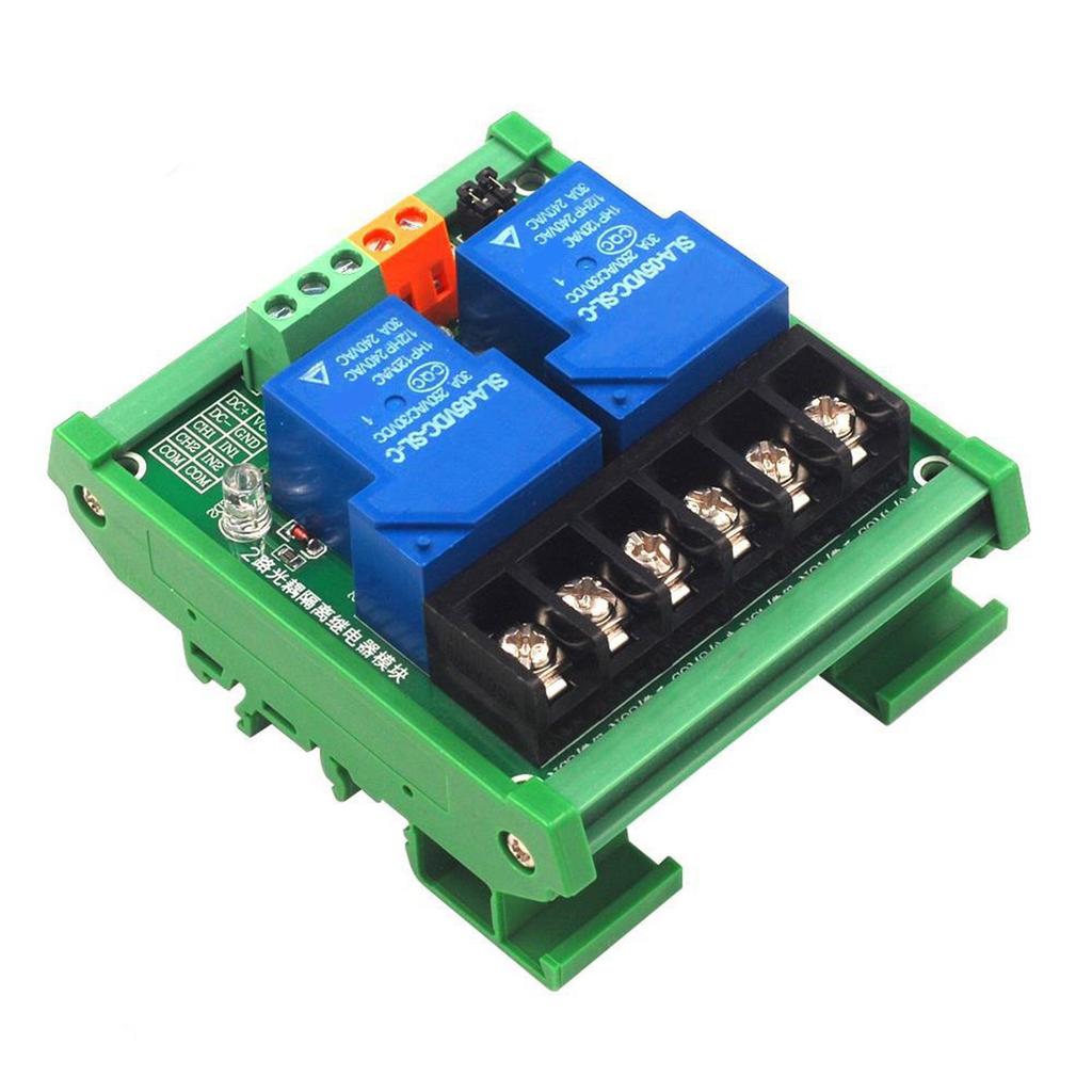 30A Double  Channel Relays Module High Low Level Triggers Upgrades for PLC Automation Equipment & Industrial Control system 