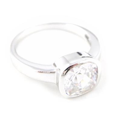 Weißer 'Linda'-Silberring