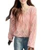 Spring and Summer Hollow Versatile Diamond Knitted Sweater Women Loose and Thin Lazy Long-sleeved Pullover Sweater Women