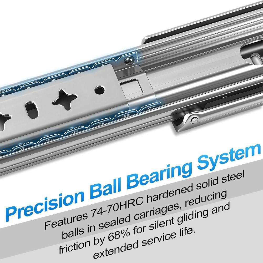 Full Extension Heavy Duty Drawer Slides Locking Cabinet Slide Ball Bearing Rails  Home Improvement