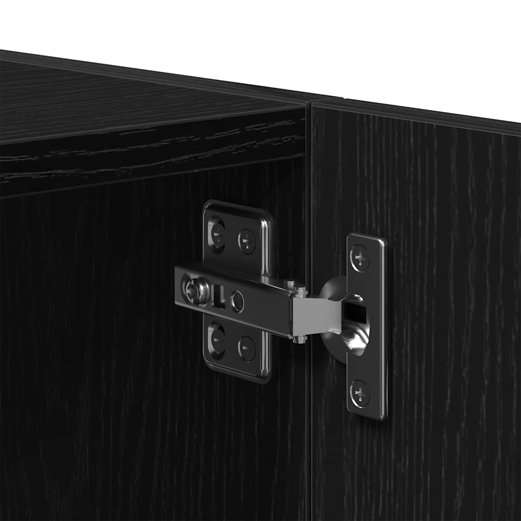 Wall Cabinet Black Oak Look 80 x 39 x 40 cm Engineered Wood