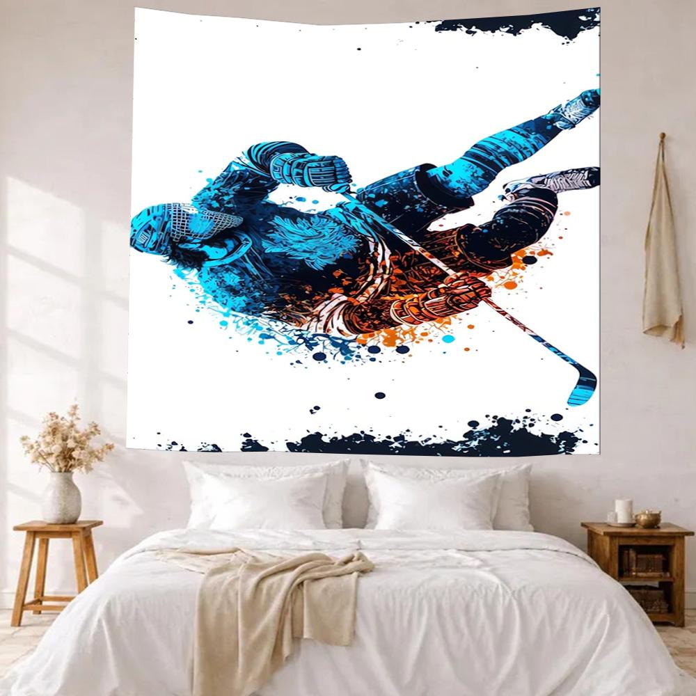 Hockey1 Wall Decor Tapestry Art For Pet Memorial Birthdaywedding Party Backdrop Family Gift