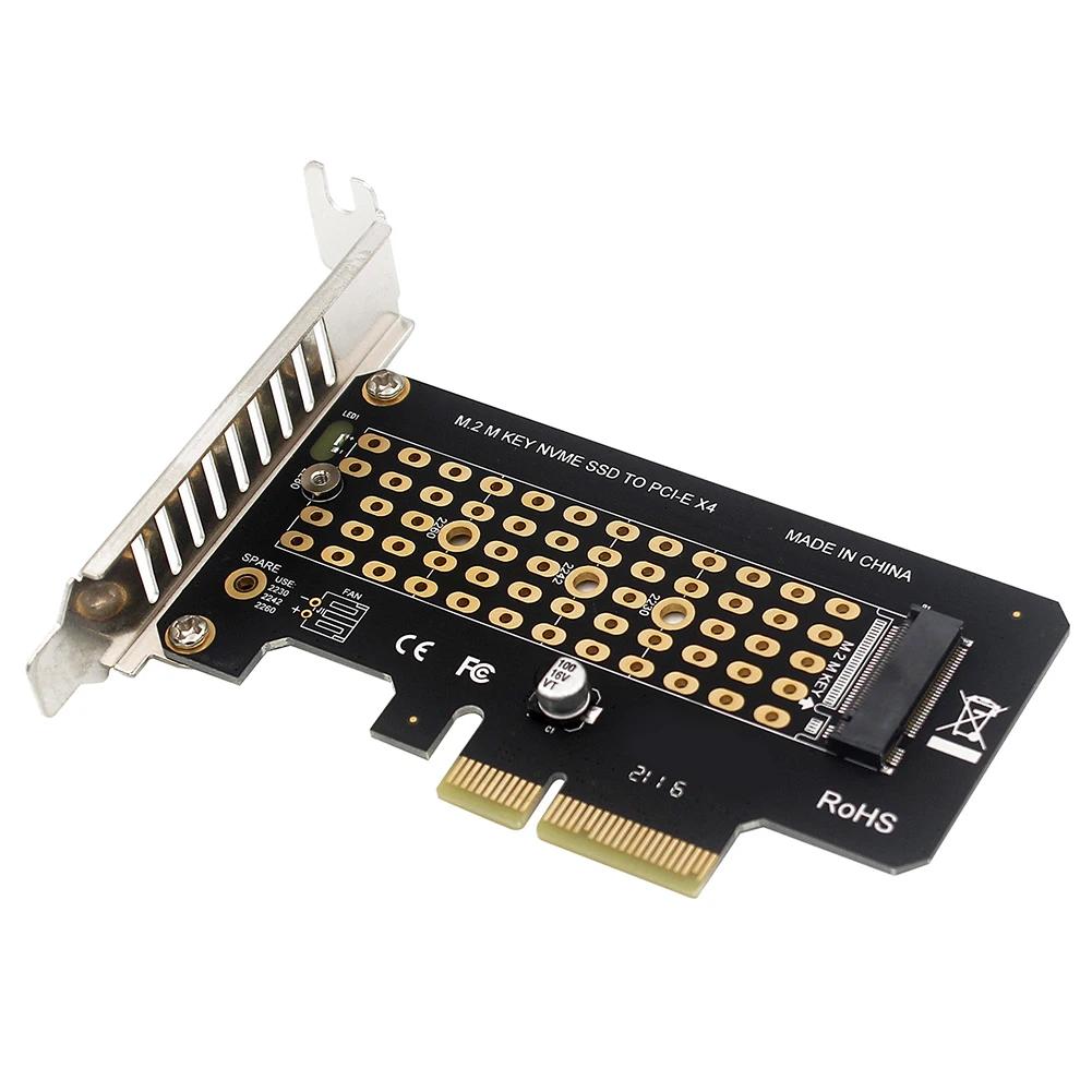 M.2 NVMe SSD To PCI Express 3.0/4.0 Extender Card Suppor PCI Express 3.0 X4 2230-2280 Full Speed 32gbps for Windows//Linux